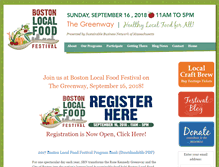 Tablet Screenshot of bostonlocalfoodfestival.com